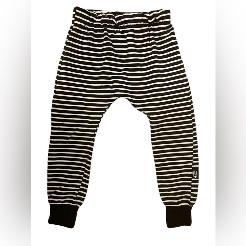 🇨🇦Whistle & Flute Striped Black and White Kids Casual Pants